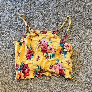 Floral Yellow Camisole Top